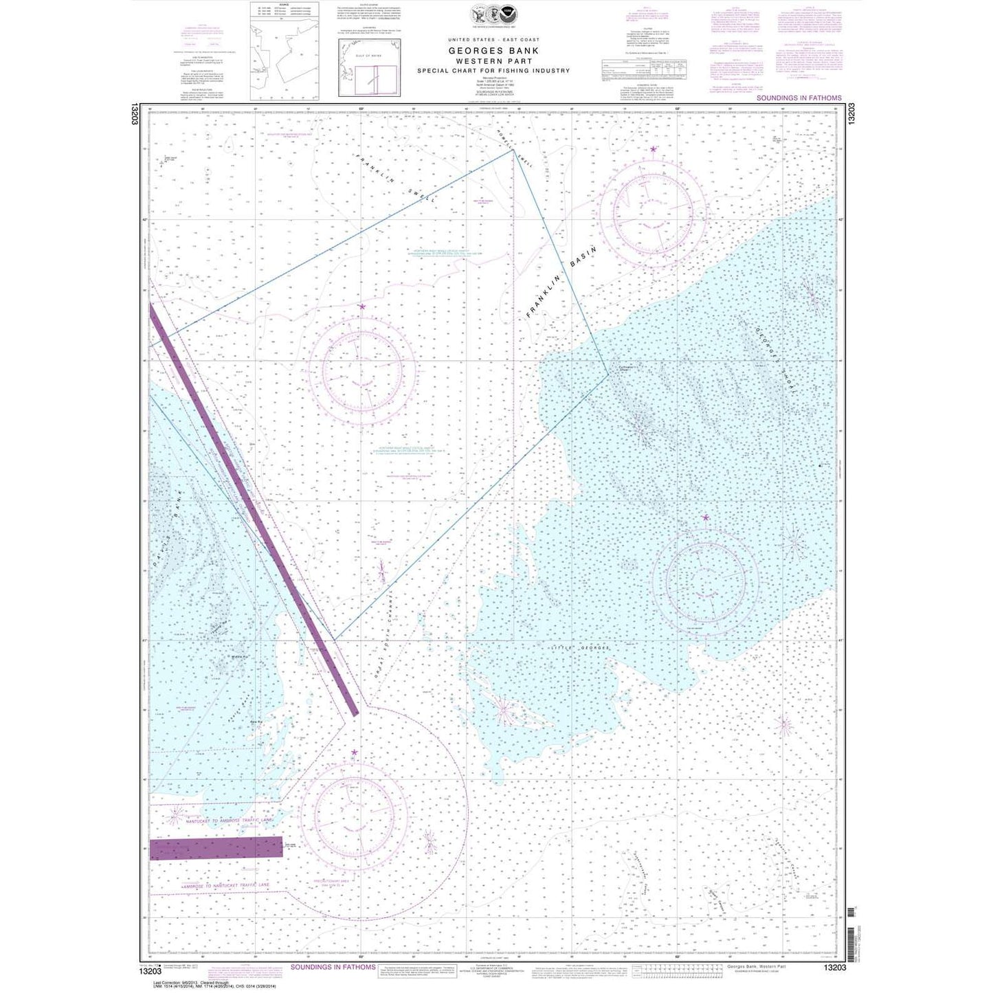 Paradise Clay NO_13203 HISTORICAL NOAA Chart Georges Bank Western part