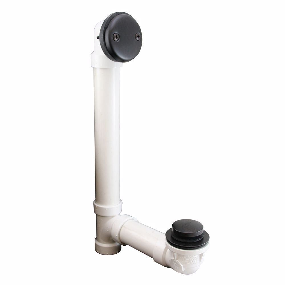 Jones Stephens B0718WB Old World Bronze Two-Hole Toe Touch Bath Waste Kit, Standard Full Kit, PVC