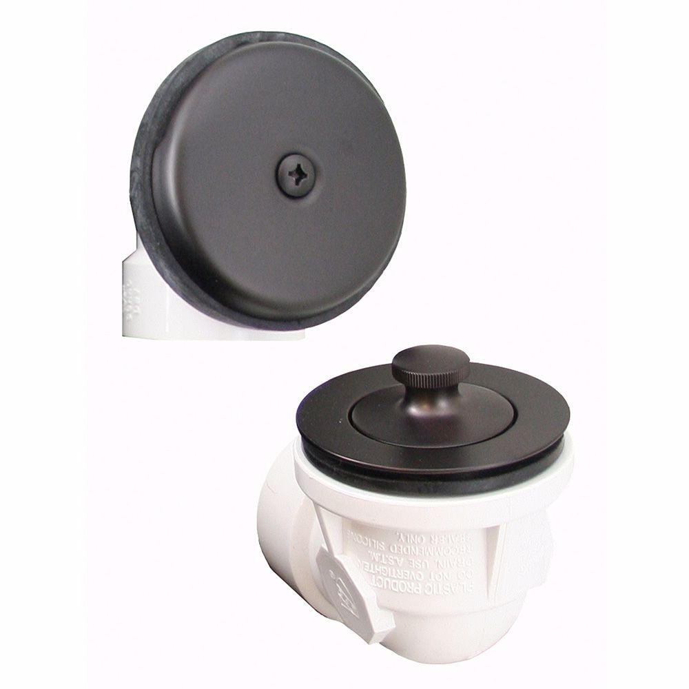 Jones Stephens B0750RB Oil Rubbed Bronze One-Hole Lift and Turn Bath Waste Kit, Standard Half Kit, PVC