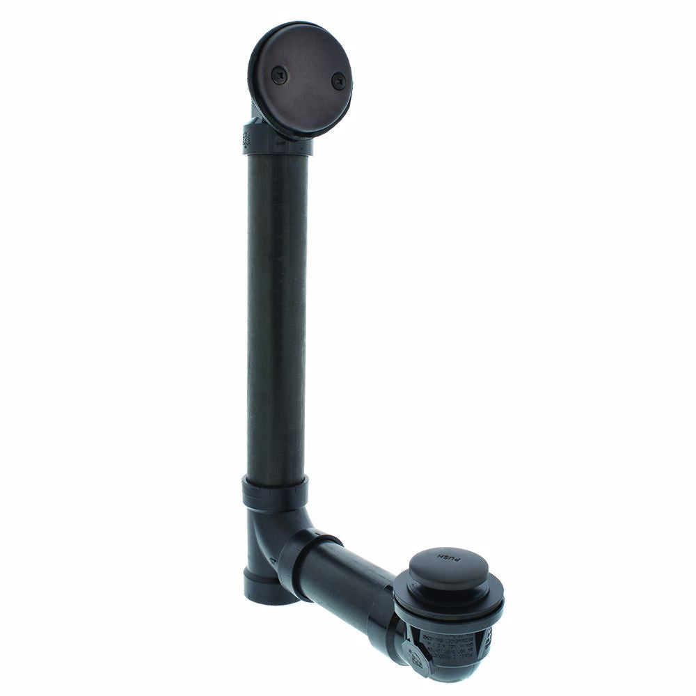 Jones Stephens B0818RB Oil Rubbed Bronze Two-Hole Toe Touch Bath Waste Kit, Standard Full Kit, ABS