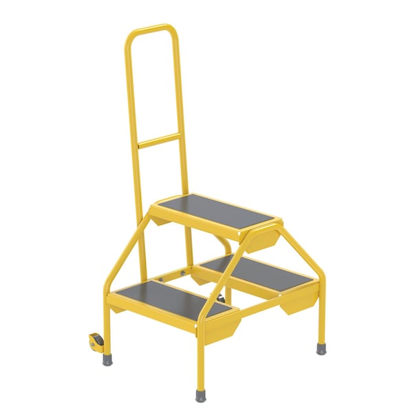 Vestil RLAD-2-Y Stepladder, 2 Steps, 42 Overall Height, Steel, Yellow