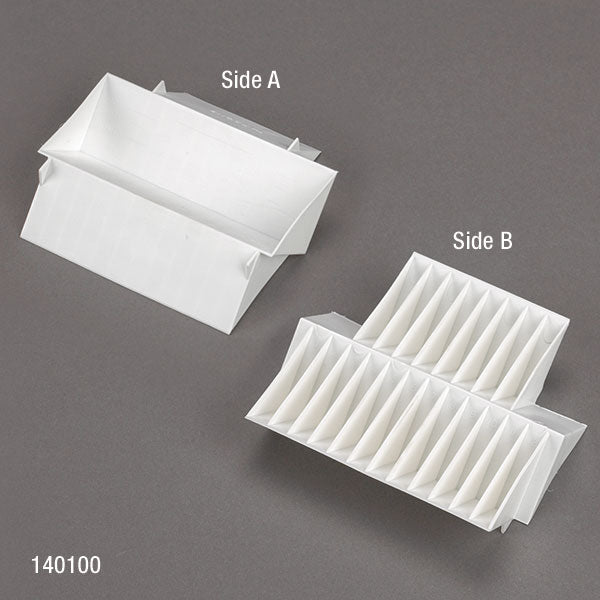 Globe Scientific 14050B Reagent Reservoir 50mL Disposable White PS Graduated Non-Sterile Bulk 100/Unit