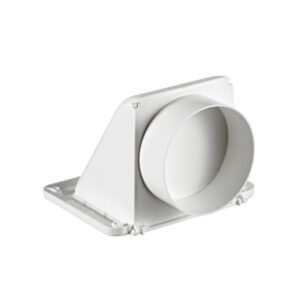 Lambro 144W-R 4 Inch White Plastic Recessed Soffit Exhaust Vent (Retail)