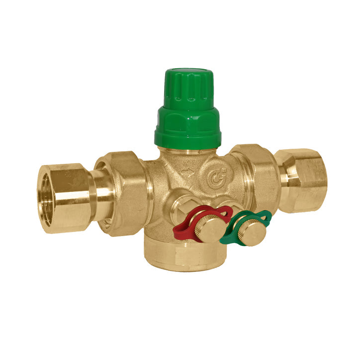 Caleffi 145556A 5G3 FLOWMATIC® PICV Dual Union 3/4" press, 5.3 GPM