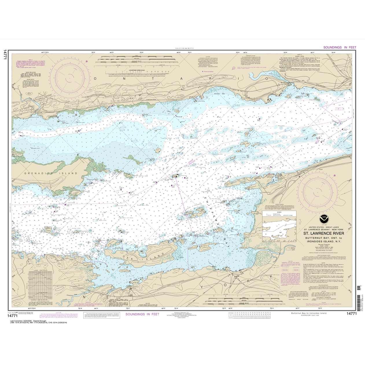 Paradise Clay NO_14771 HISTORICAL NOAA Butternut Bay: Ont.: to Ironsides l.: N.Y.