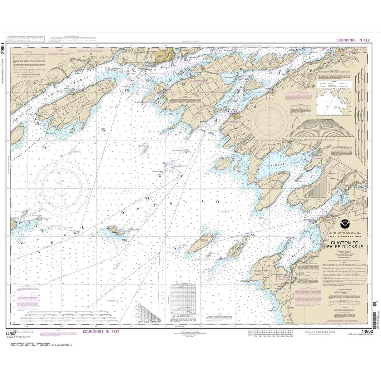 Paradise Clay NO_14802 HISTORICAL NOAA Chart Clayton to False Ducks ls.