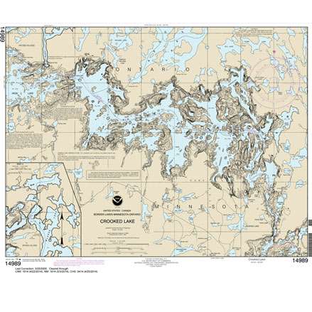 Paradise Clay NO_14989 HISTORICAL NOAA Chart Crooked Lake