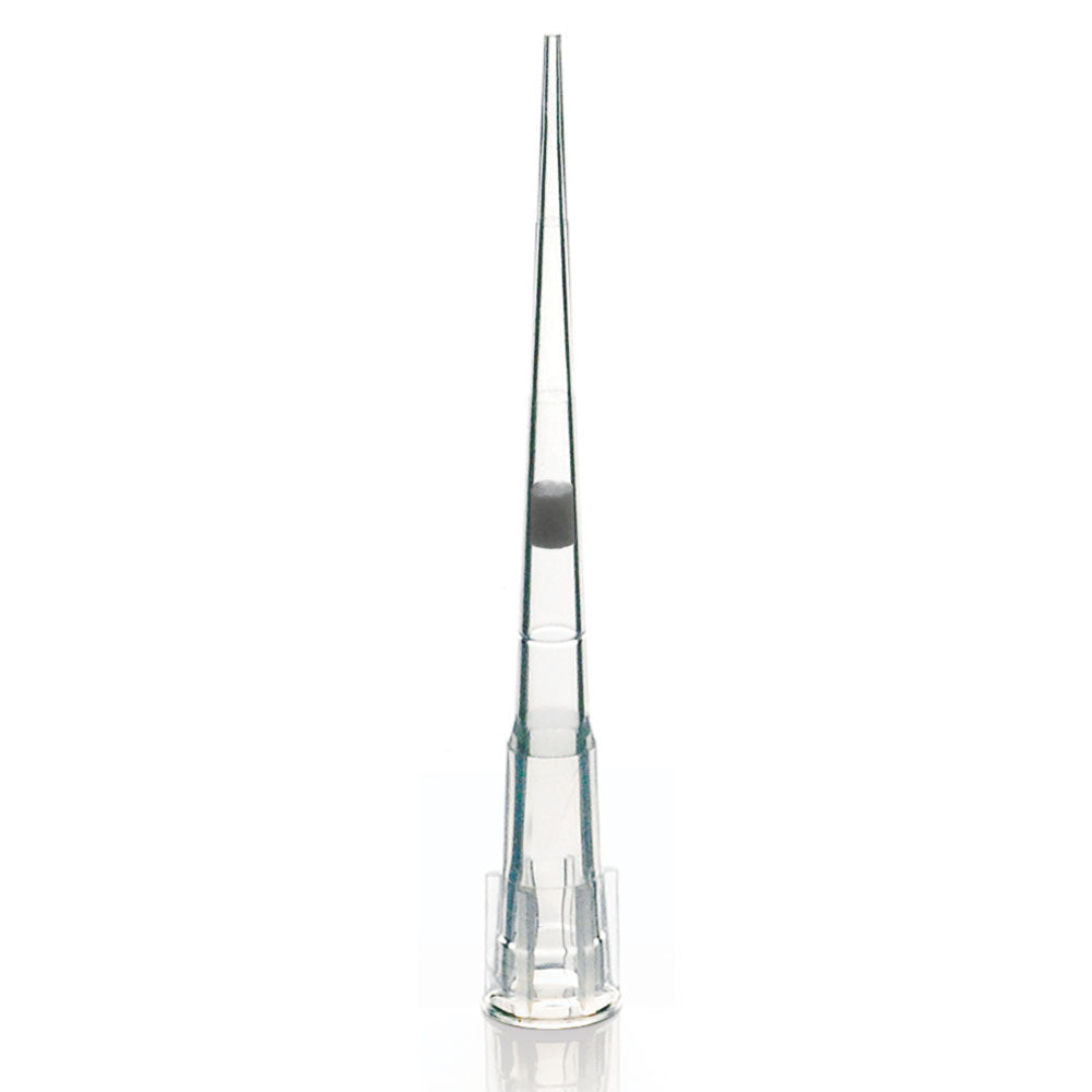 Globe Scientific 150835 Filter Pipette Tip 1 - 1000uL Certified Universal Low Retention Graduated Natural 84mm Extended Length STERILE 96/Rack 6 Racks/Box