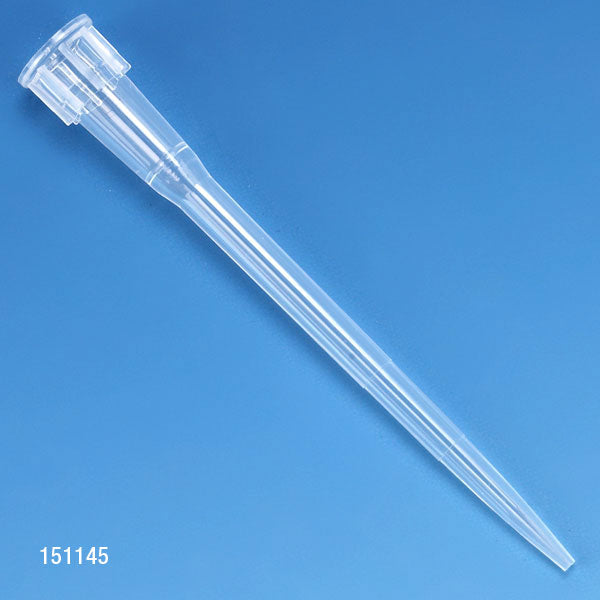 Globe Scientific 151145R-96 Pipette Tip 0.1 - 20uL Certified Universal Natural 45mm Extended Length 96/Rack 10 Racks/Box