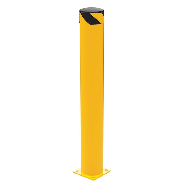 Vestil BOL-48-6.5 Steel Pipe Safety Bollard - Yellow