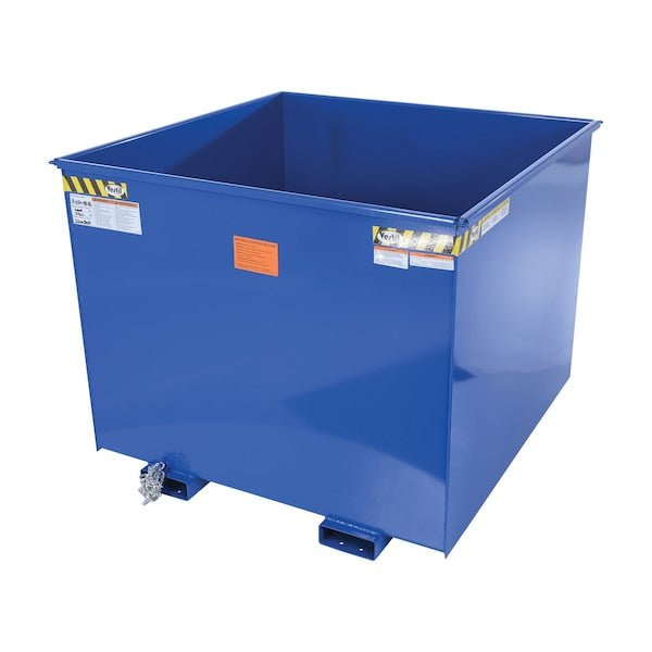Vestil R-250-HD-BL Steel Rotating Heavy Duty Box Hopper 2-1/2 Cubic Yard 6,000 Lb. Capacity Blue
