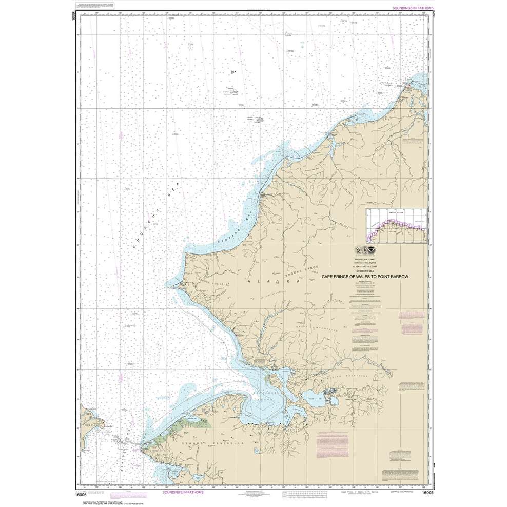 Paradise Clay NO_16005 NOAA Chart Cape Prince of Wales to Pt. Barrow