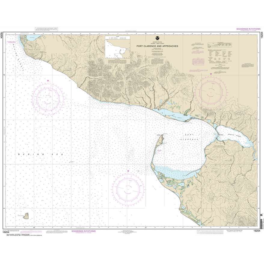 Paradise Clay NO_16204 HISTORICAL NOAA Chart Port Clarence and approaches