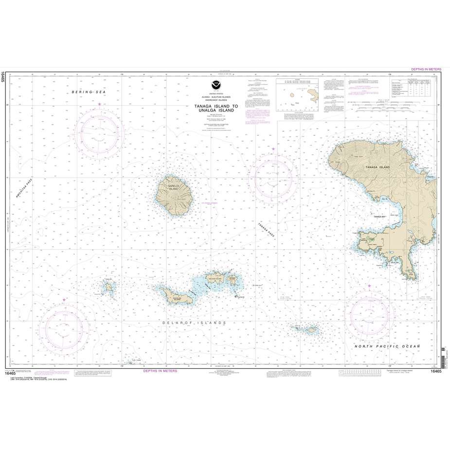 Paradise Clay NO_16465 HISTORICAL NOAA Chart Tanaga Island to Unalga Island