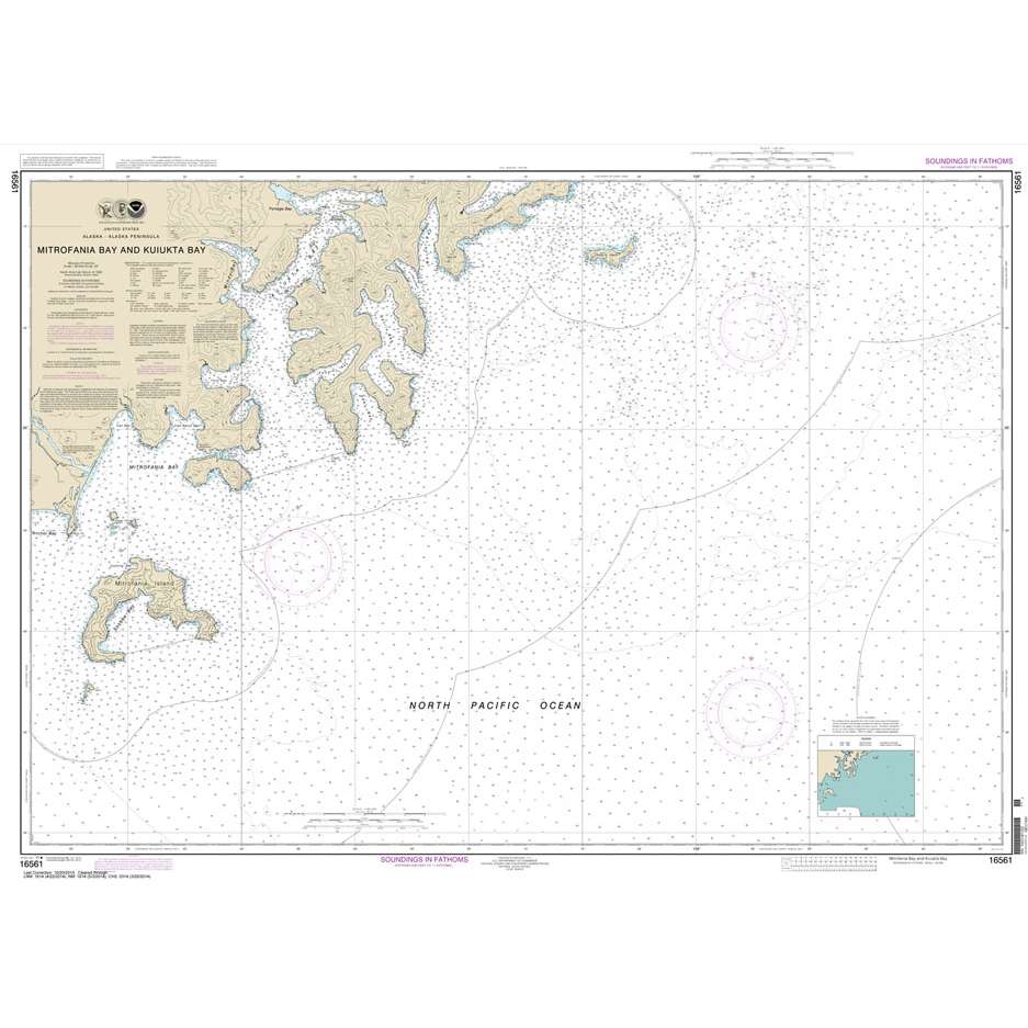 Paradise Clay NO_16561 HISTORICAL NOAA Chart Mitrofania Bay And Kuiukta Bay