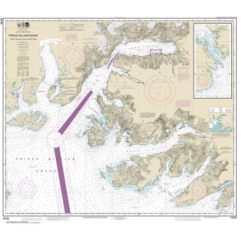 Paradise Clay NO_16708 HISTORICAL NOAA Prince William Sound-Port Fidalgo and Valdez Arm;Tatitlek Narrows