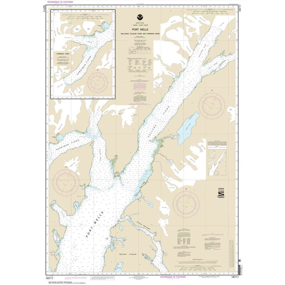 Paradise Clay NO_16711 HISTORICAL NOAA Port Wells: including College Fiord and Harriman Fiord