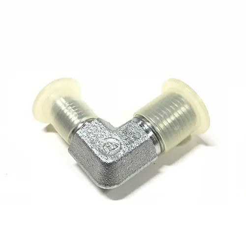 Yellow Jacket 16802 1/4" M. fl. x 1/4" NPT M. 90°, steel half union ammonia fittings