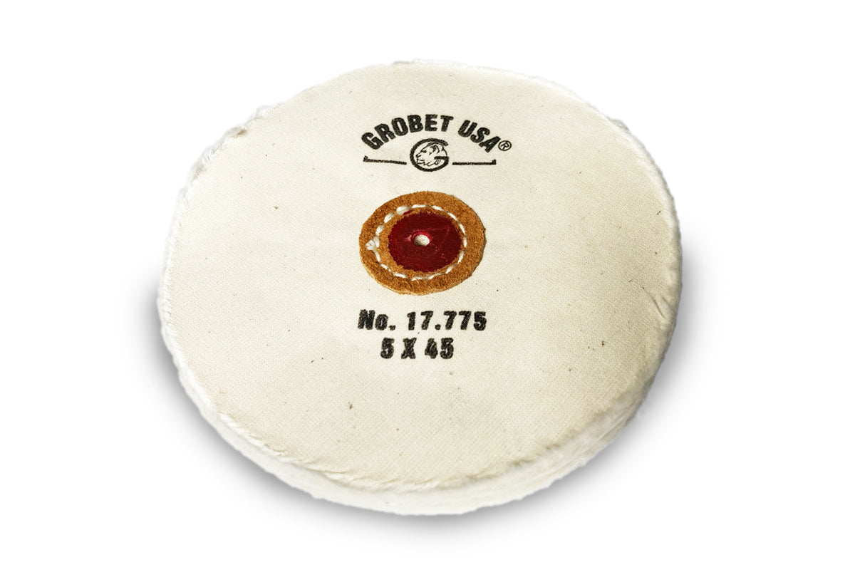 Grobet USA® 17.775 Finex Muslin Buff, Loose, 5″ X 45 Ply, LEAther Center, EA