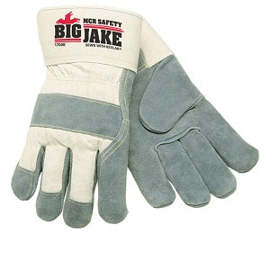 MCR Safety 1700K Big Jake® Premium A+ Side Leather Palm Work Gloves DuPont™ Kevlar® Sewn and Lined 2.75-Inch Safety Cuff (1 DZ)