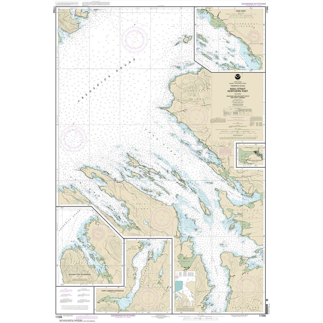 Paradise Clay NO_17368 HISTORICAL NOAA Keku Strait-northern part: including Saginaw and Security Bays and Port Camden;Kake Inset