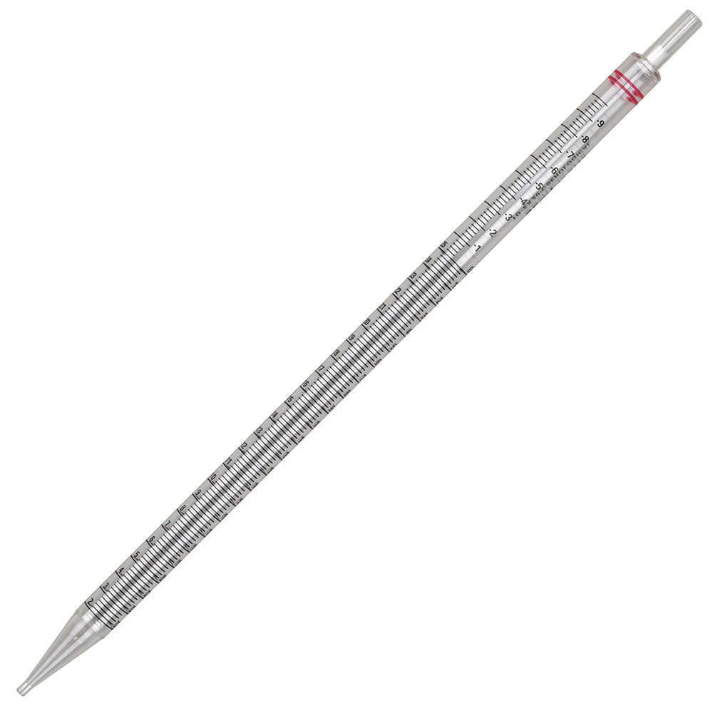 Globe Scientific 1785 Serological Pipette Diamond Essentials 25mL PS Standard Tip 345mm STERILE Red Band Individually Wrapped 50/Bag 4 Bags/Unit