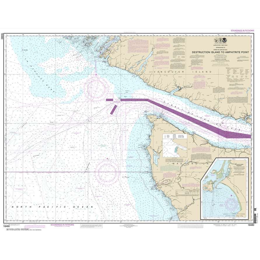 Paradise Clay NO_18480 HISTORICAL NOAA Approaches to Strait of Juan de Fuca Destruction lsland to Amphitrite Point