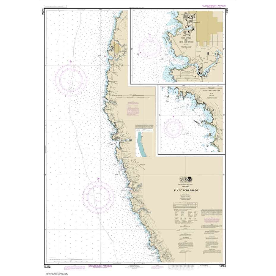 Paradise Clay NO_18626 HISTORICAL NOAA Elk to Fort Bragg;Fort Bragg and Noyo Anchorage;Elk