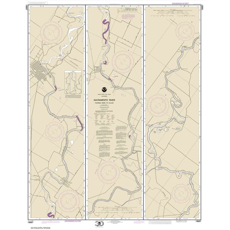 Paradise Clay NO_18667 HISTORICAL NOAA Chart Sacramento River Fourmile Bend To Colusa