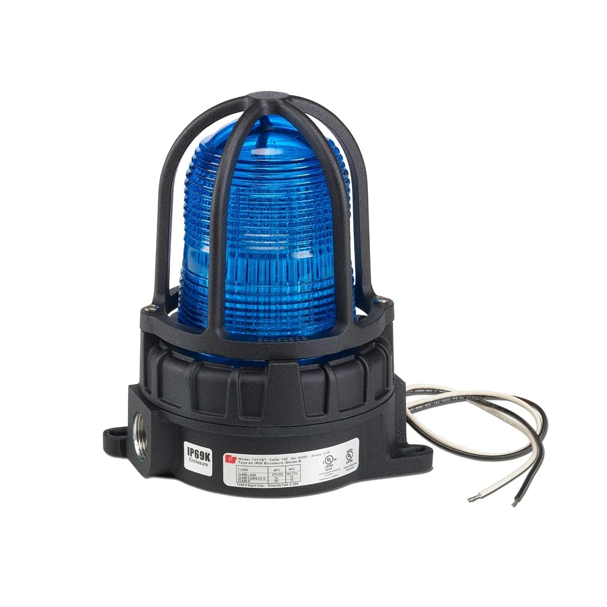 Federal Signal 191XL-CN-S120240B Hazardous Location Zone Listed LED Lights, Blue