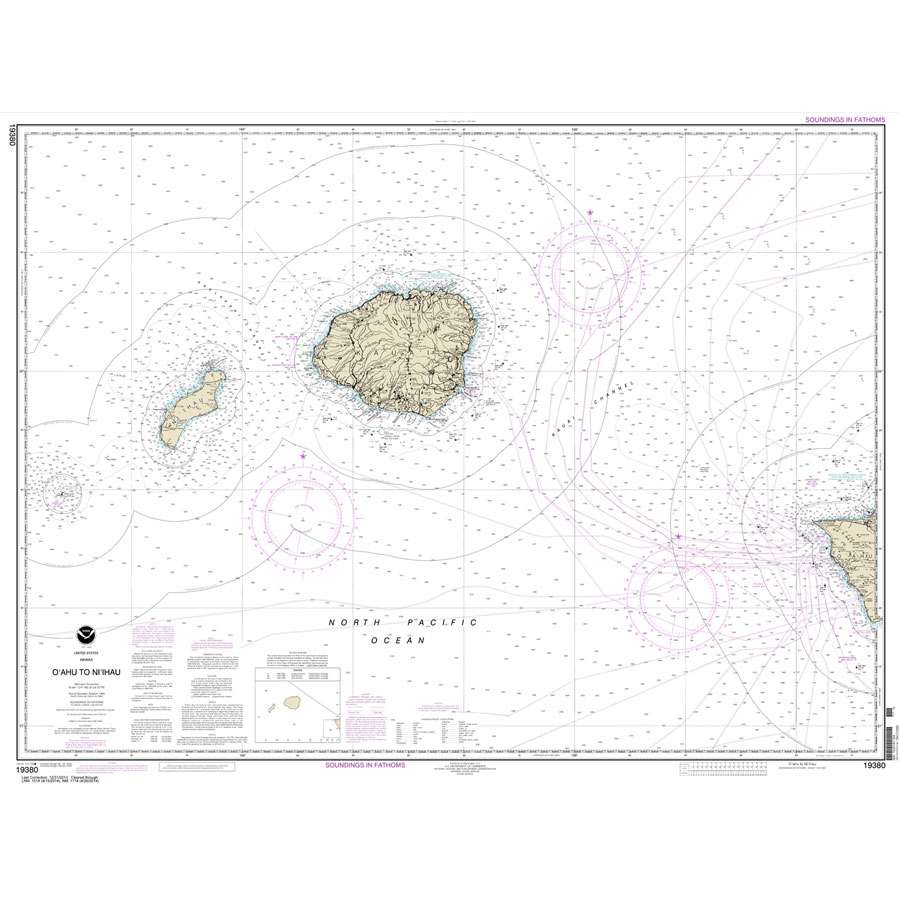 Paradise Clay NO_19380 HISTORICAL NOAA Chart O'ahu to Ni'ihau
