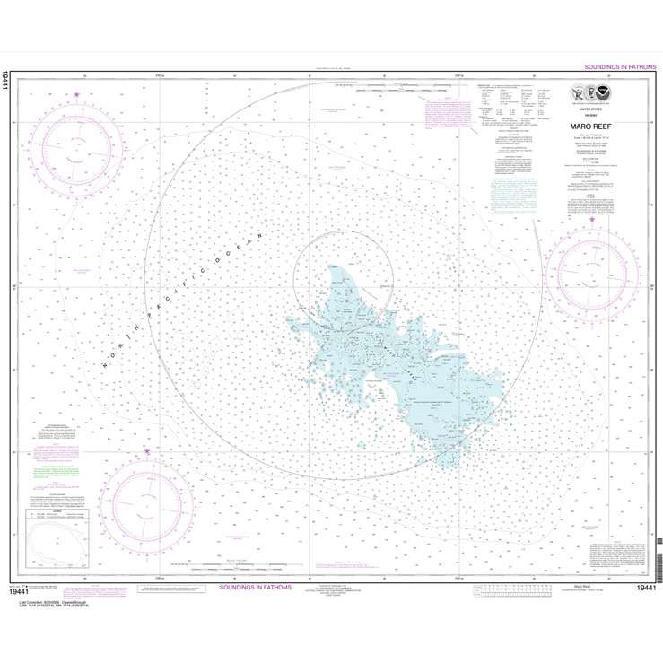 Paradise Clay NO_19441 HISTORICAL NOAA Chart Maro Reef