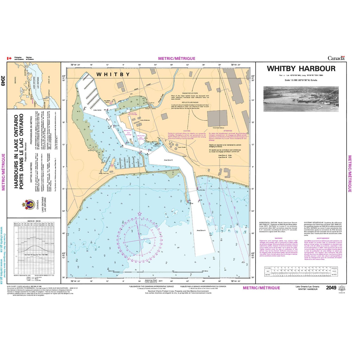 Paradise Clay CAN2049 CHS Chart Whitby Harbour