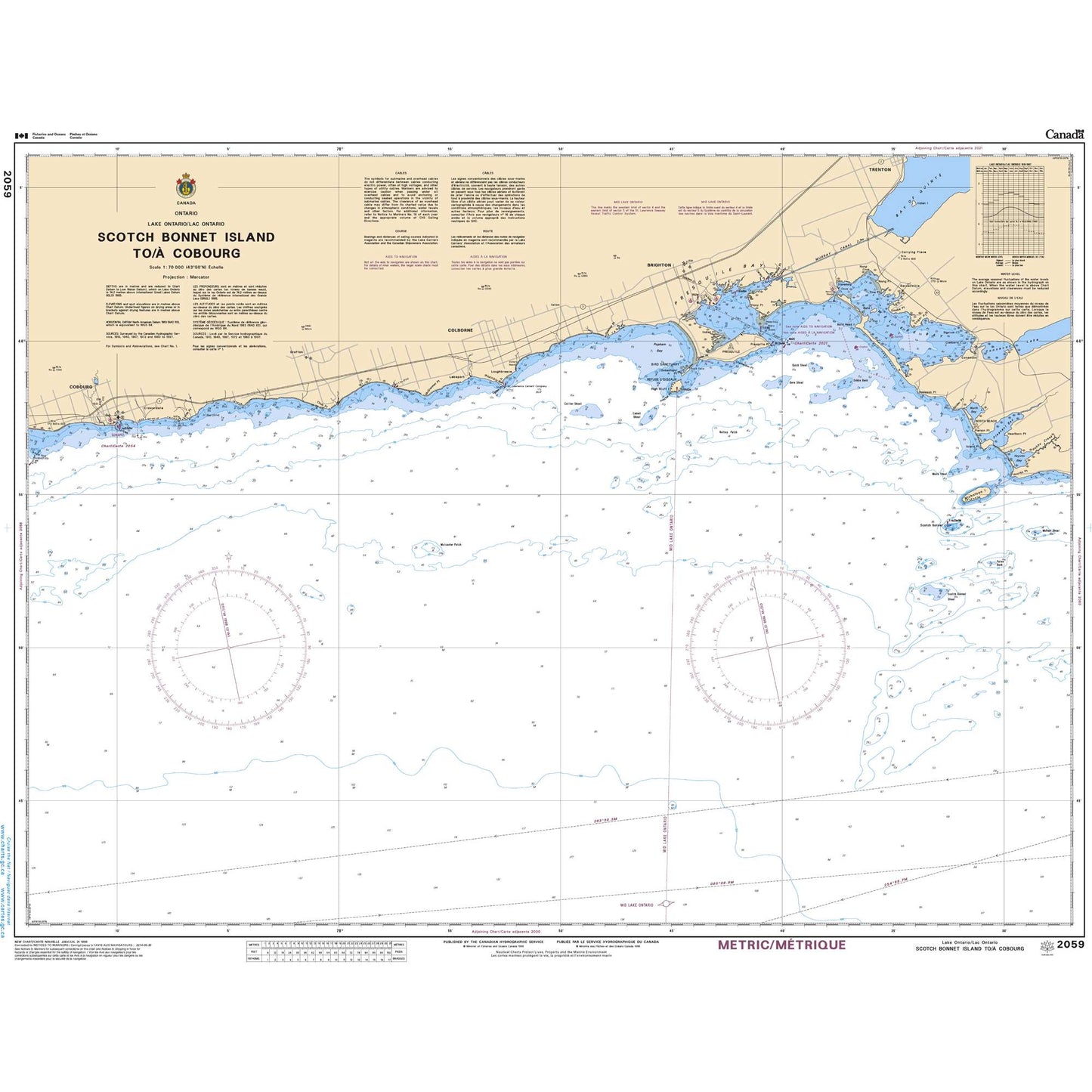 Paradise Clay CAN2059 CHS Chart Scotch Bonnet Island to/ Cobourg