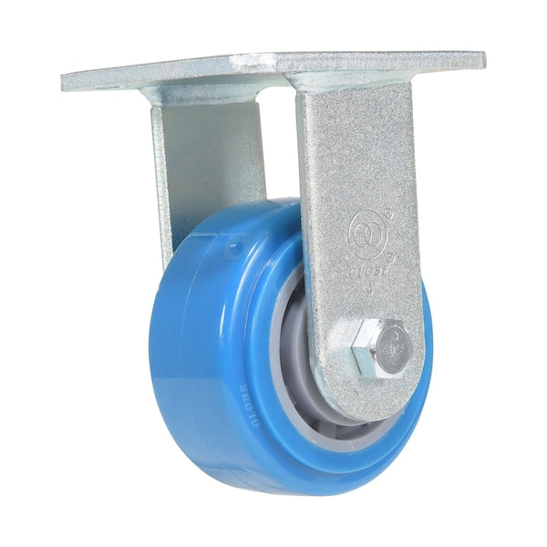 Vestil CST-KB-4X2PUP-R Polyurethane Rigid Caster 4 In. Diameter x 2 In. Width 617 Lb. Capacity Light Blue/Gray