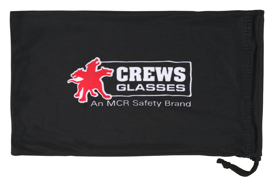 MCR Safety 208G Microfiber Goggle Eyewear Bag Perfect for Safety Goggles Soft Black Material Hides Dirt and Stain Cinch-Up Pull String (1 EA)