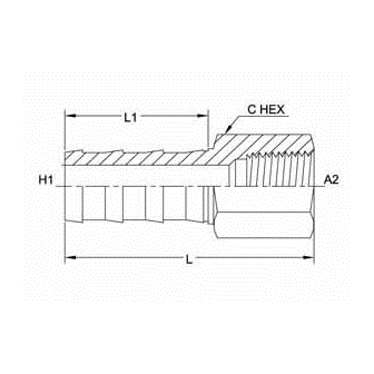 Brennan 2119-06-04-B 06Pl-04Fp Straight Brass