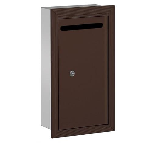 Mailboxes 2265ZP Salsbury Letter Box (Includes Commercial Lock) - Slim - Recessed Mounted - Bronze - Private Zccess