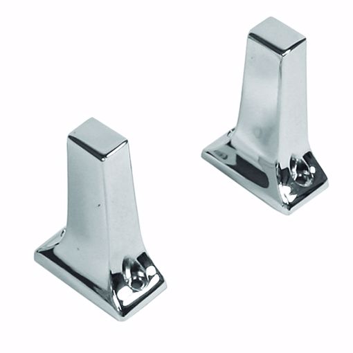 Jones Stephens 97184 5/8" Chrome Plated Exposed Mount Tower Post Towel Bar Brackets, 1 Pair