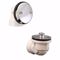 Jones Stephens B07152 Chrome Plated Two-Hole Friction Lift Bath Waste Kit, Standard Half Kit, White Plastic