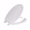 Jones Stephens C8033O00 White Light Duty Plastic Toilet Seat, Open Front with Cover, Elongated