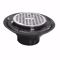 Jones Stephens D50401 2" x 3" ABS Shower Drain with 2" Brass Spud and 4" Round Stainless Steel Strainer