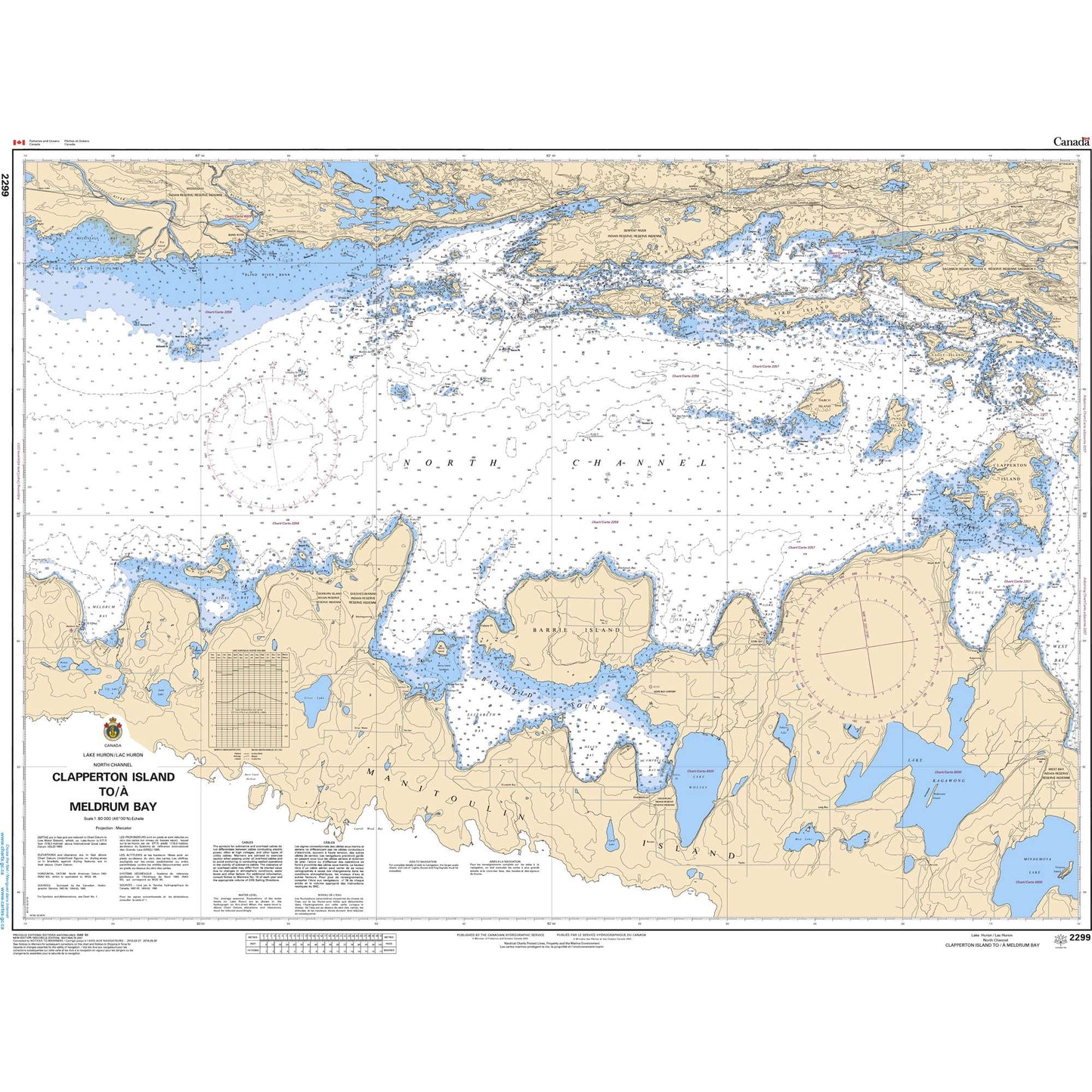 Paradise Clay CAN2299 CHS Chart Clapperton Island to/ Meldrum Bay