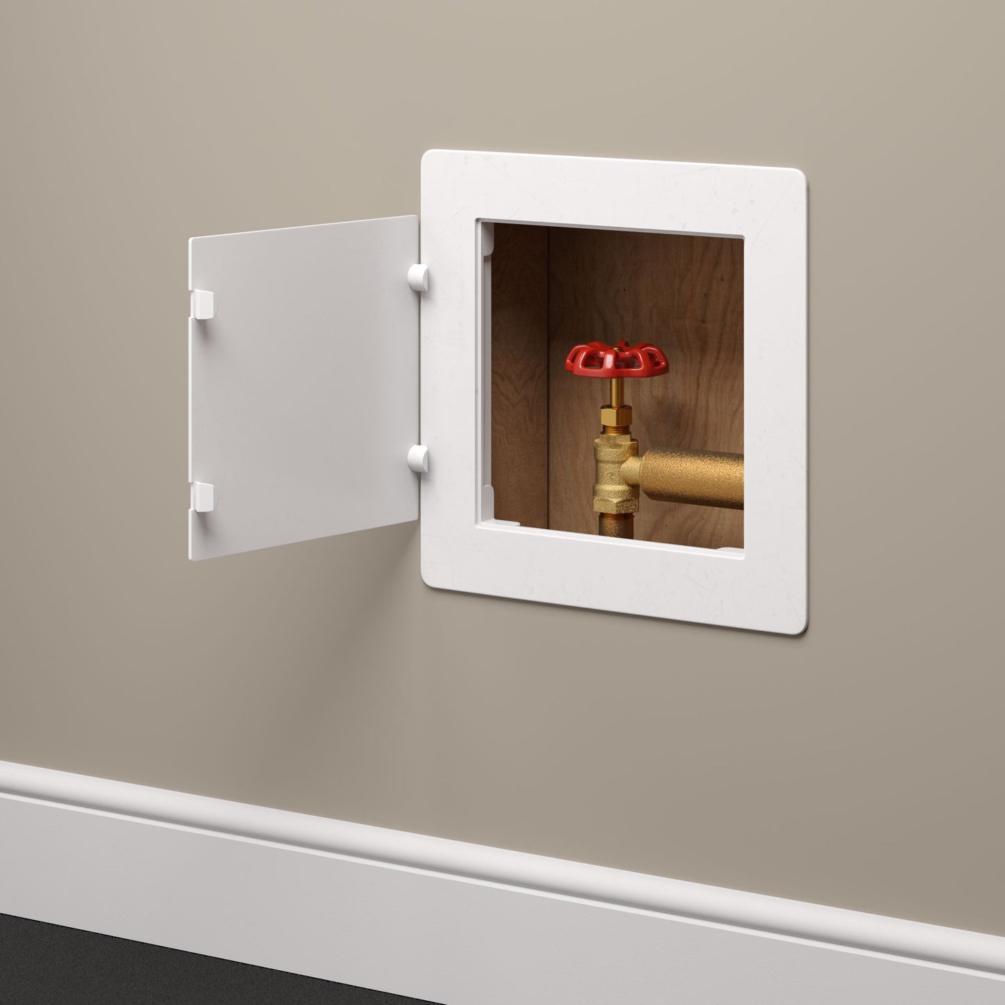 Jones Stephens A05008 8" x 8" Snap-Ease White Plastic Access Panel