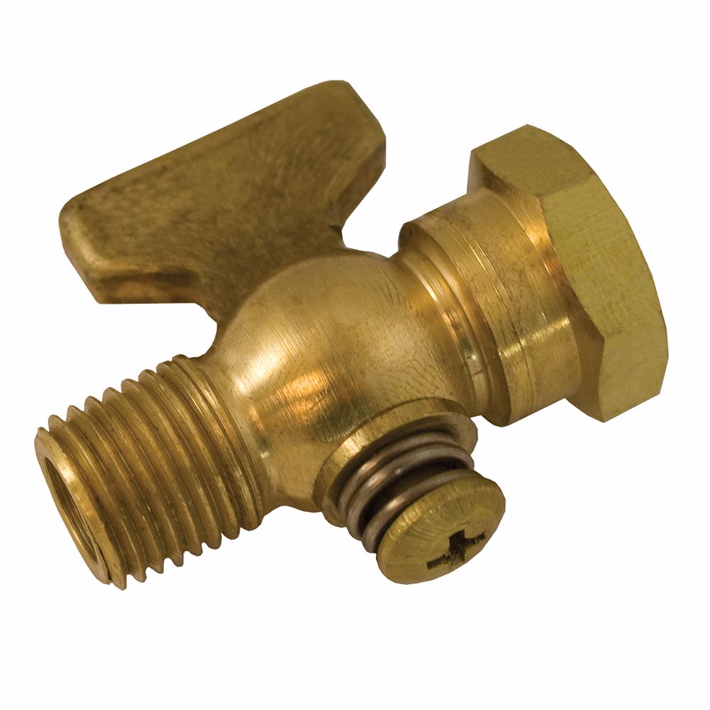 Jones Stephens A11003 1/4" Air Cock, FNPT x MNPT Hexagon Shoulder, Tee Handle