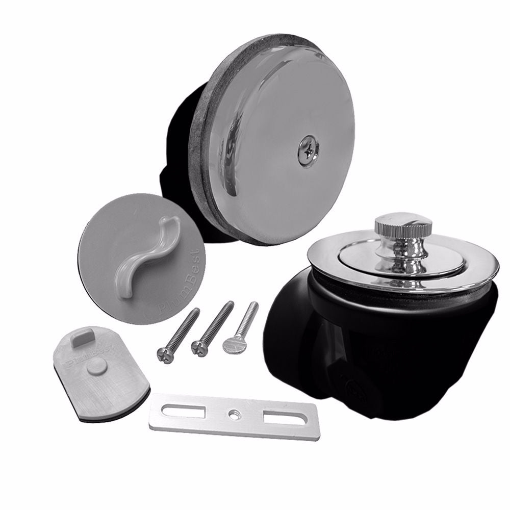 Jones Stephens B07221T Chrome Plated One-Hole Lift and Turn Bath Waste Kitwith Test Kit, Standard Half Kit, ABS