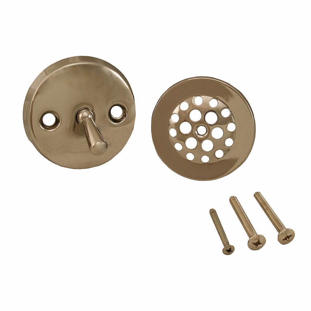 Jones Stephens B5114PN Polished Nickel Two-Hole Trip Lever Tub Drain Trim