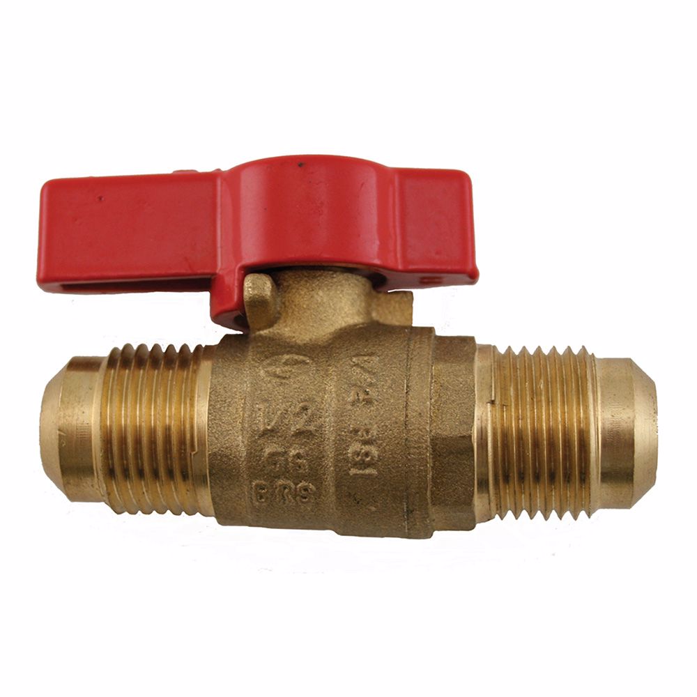 Jones Stephens B67105 3/8" Flare Brass Gas Ball Valve