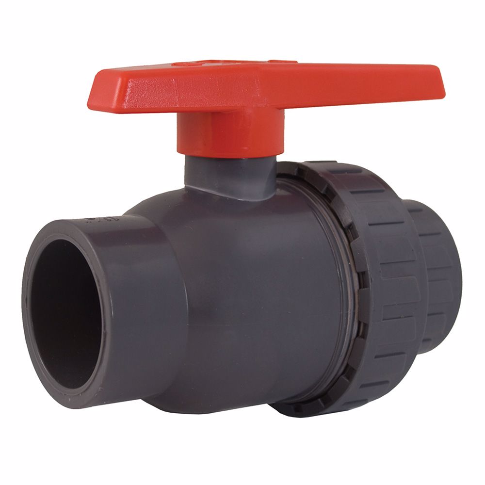 Jones Stephens B95200 2" Slip PVC Single Union Swimming Pool Ball Valve
