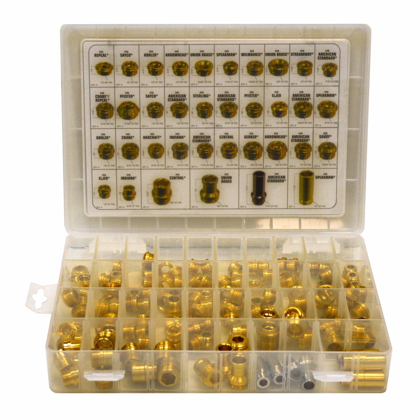 Jones Stephens C07110 144 Piece Brass Faucet Seat Assortment